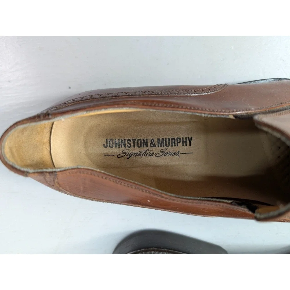 Johnston & Murphy Signature Series Loafers Men's 9.5‎ M Leather Made In Italy